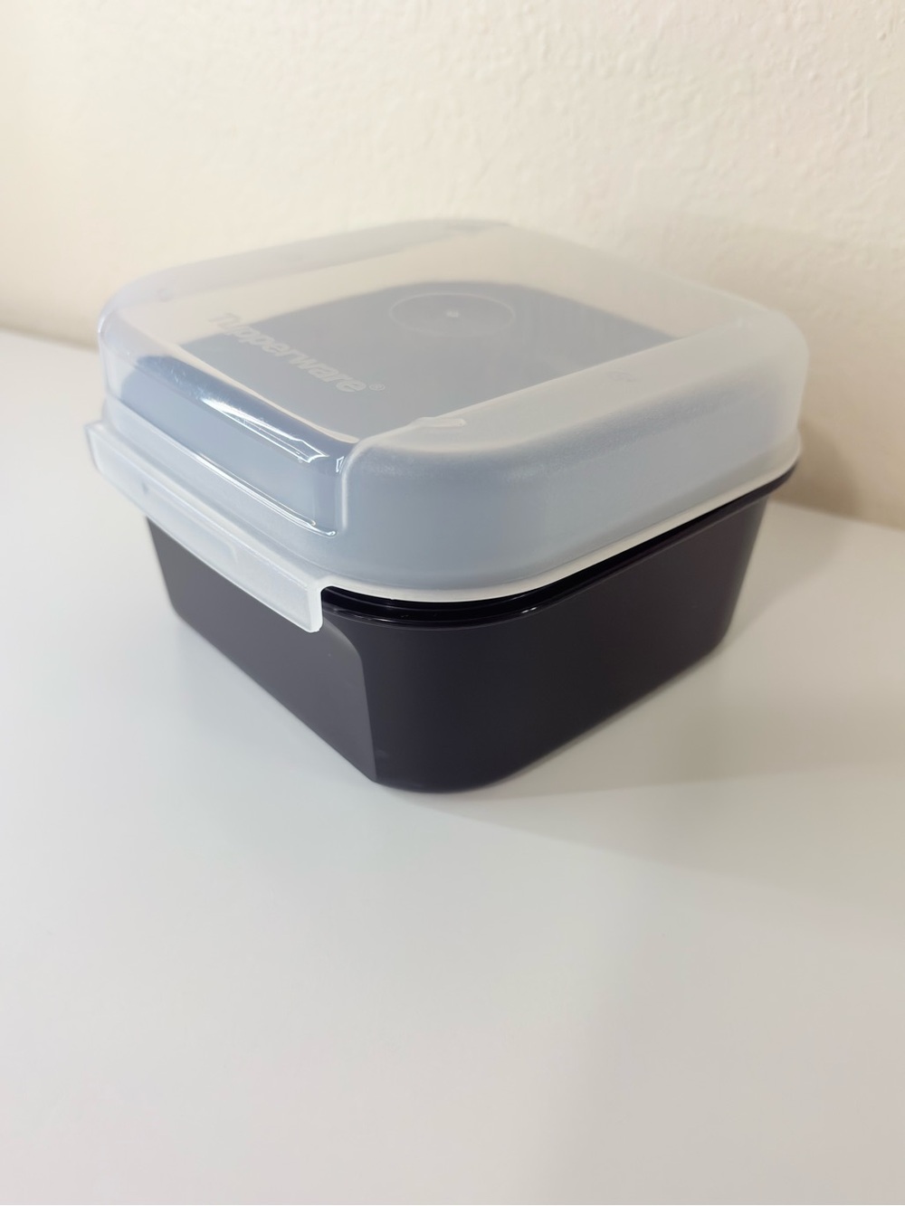 Tupperware Storzalot  black Clear Food Storage
Container
4in/4in/3 in